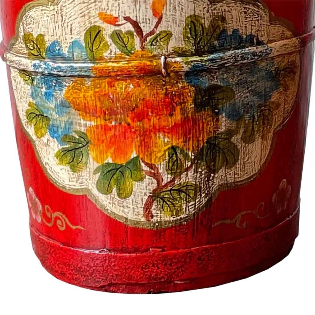 Cubo di legno rosso 34x34x55h cm