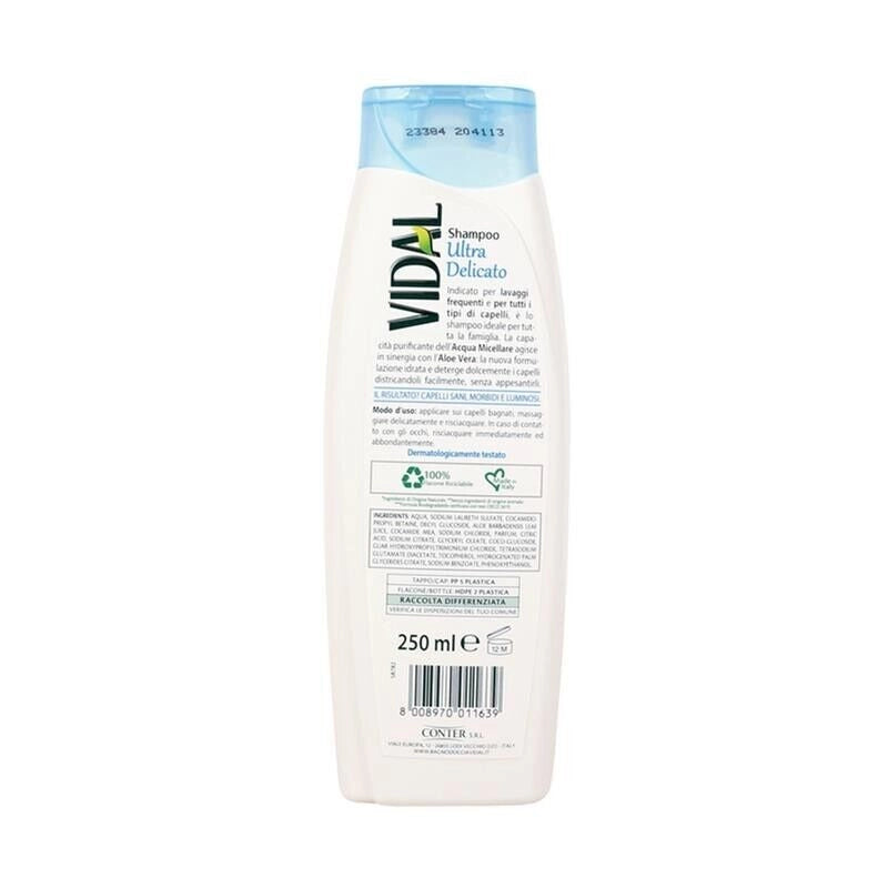 VIDAL SHAMPOO ULTRA DELICATO TUTTI I TIPI DI CAPELLI 250 ML