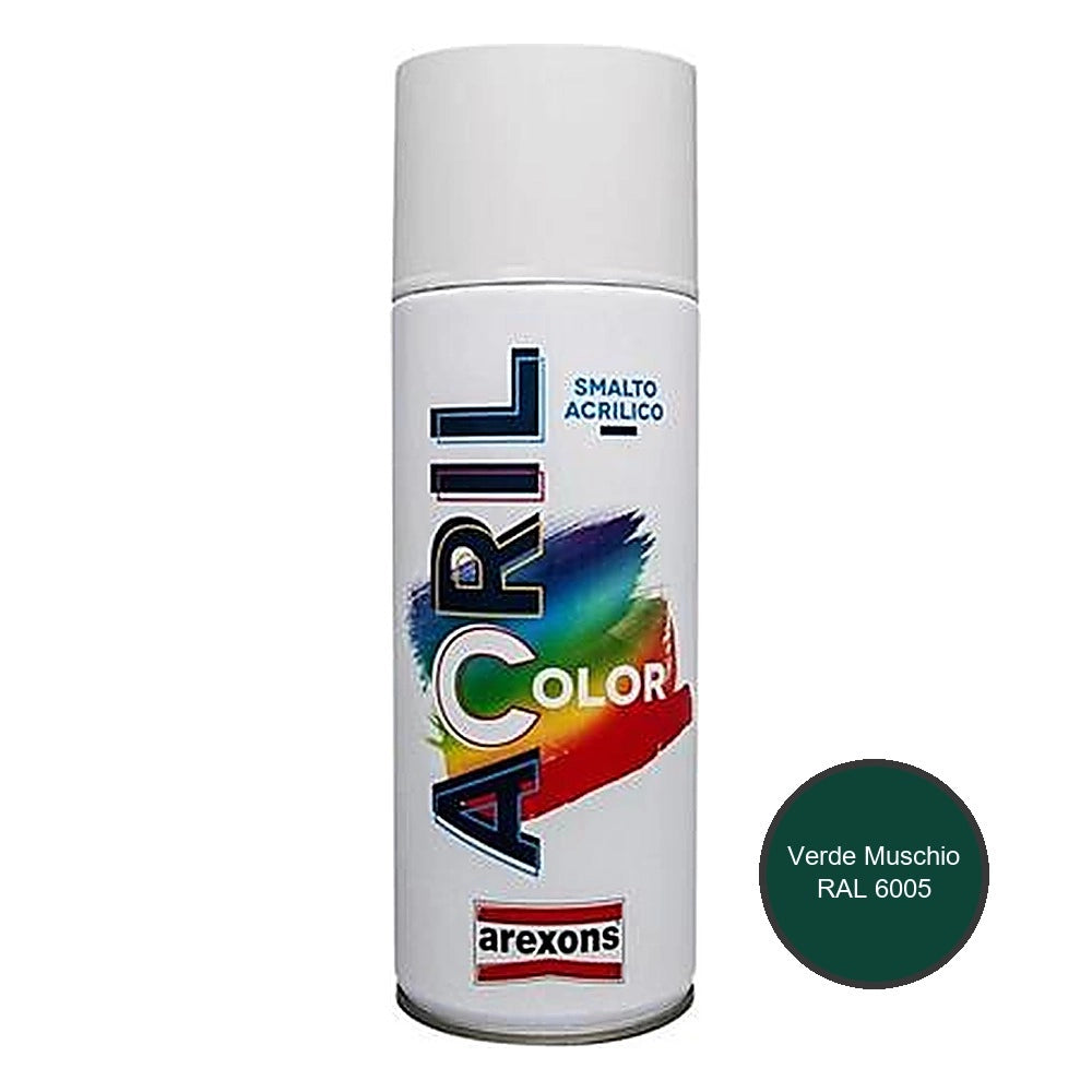 Smalto spray acrilico arexons 400 ml *** colore- verde muschio ral 6005, confezione 1