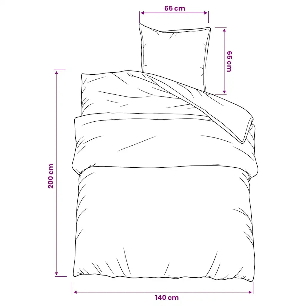 Set Copripiumino Grigio 140x200 cm in Cotone CFW7548555