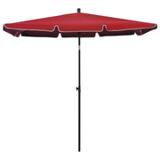Ombrellone da Giardino con Palo 210x140 cm Rosso Bordò 315547