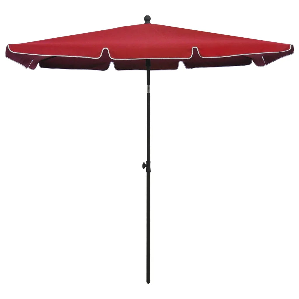 Ombrellone da Giardino con Palo 210x140 cm Rosso Bordò 315547