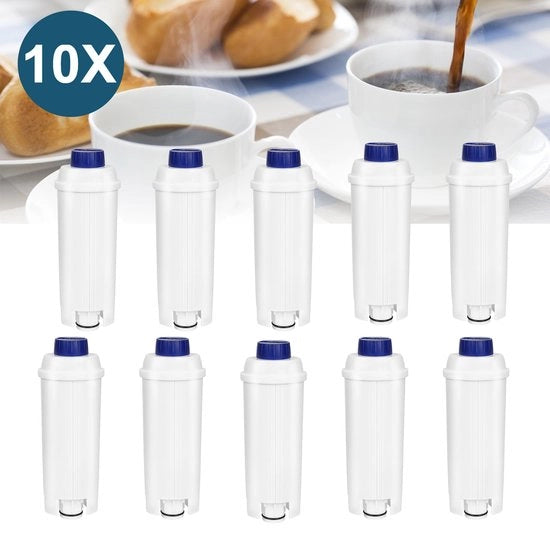 Filtro per acqua compatibile per macchina del caffè Delonghi Serie DLSC002 ECAM ESAM ETAM, pacchetto da 10 unità