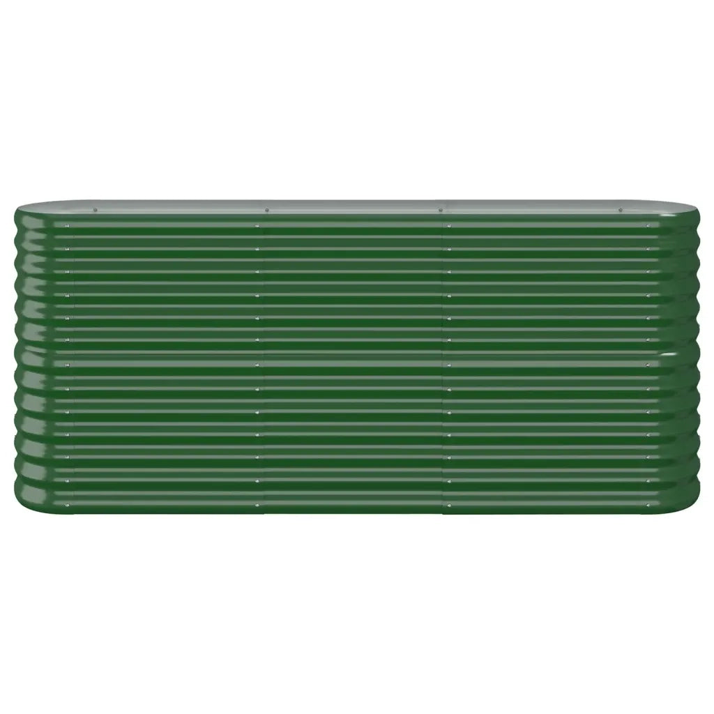 Fioriere | Cassetta per fiori | Letto Giardino Acciaio Zincato 152x40x68 cm Verde