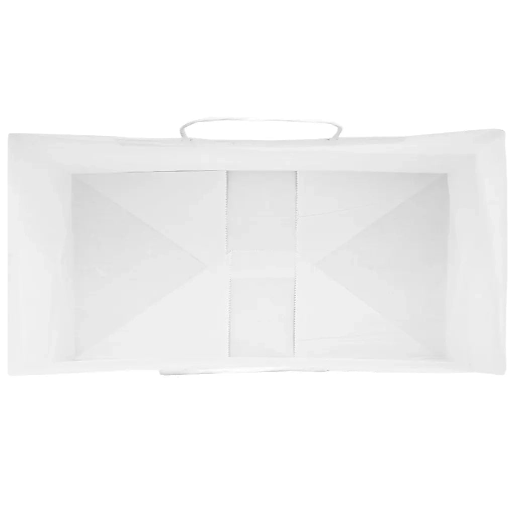 Sacchetti di Carta 250 pz con Manici Bianchi 21x11x31 cm