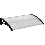 PENSILINA DA ESTERNO PER FINESTRE E PORTE, IN POLICARBONATO E ALLUMINIO 110X60X23CM TRASPARENTE