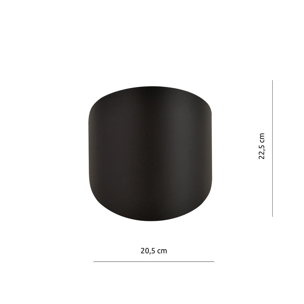 Applique Minimal 1 Luce Indiretta Agni In Acciaio Nero