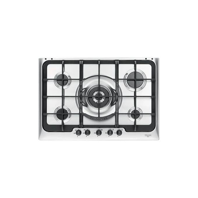 Electrolux PX750UOV SoftLine Piano cottura a gas 75 cm 5 fuochi griglie in ghisa accensione elettronica colore Acciaio Inox