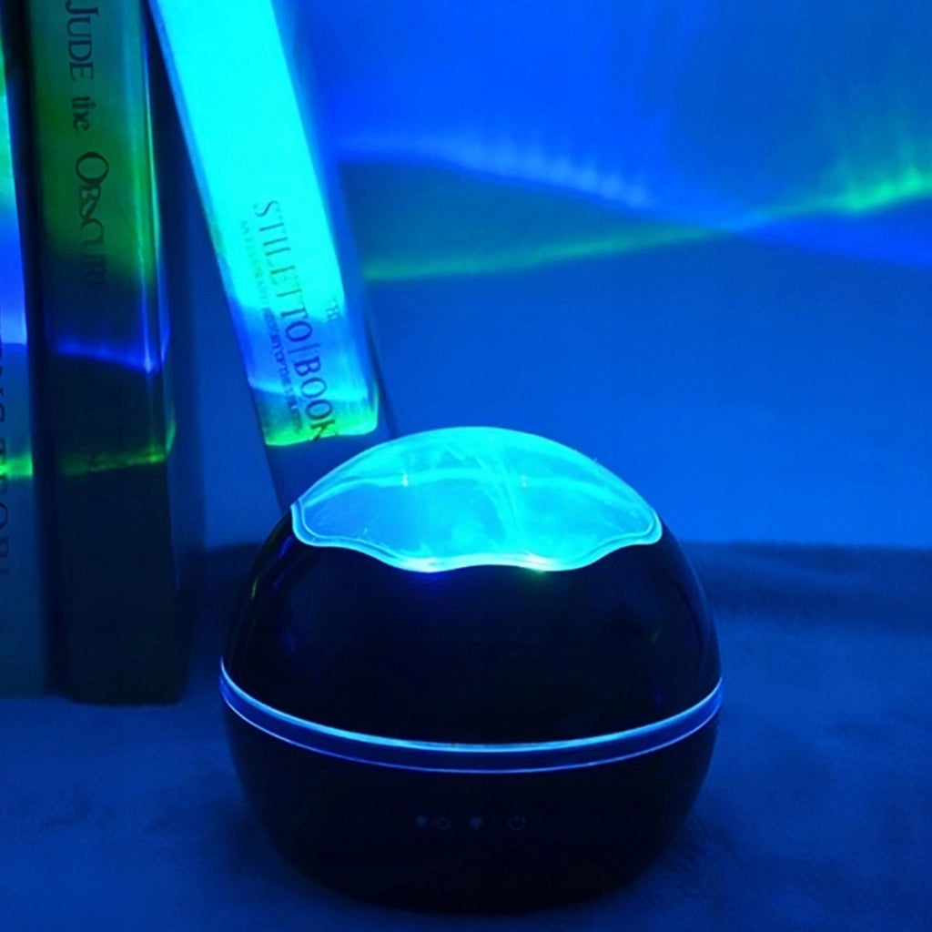 Luce da notte con proiezione effetti luminosi modello Fantasia Nero TechKidz