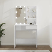 Toeletta con LED Bianco Lucido 74,5x40x141 cm 808807