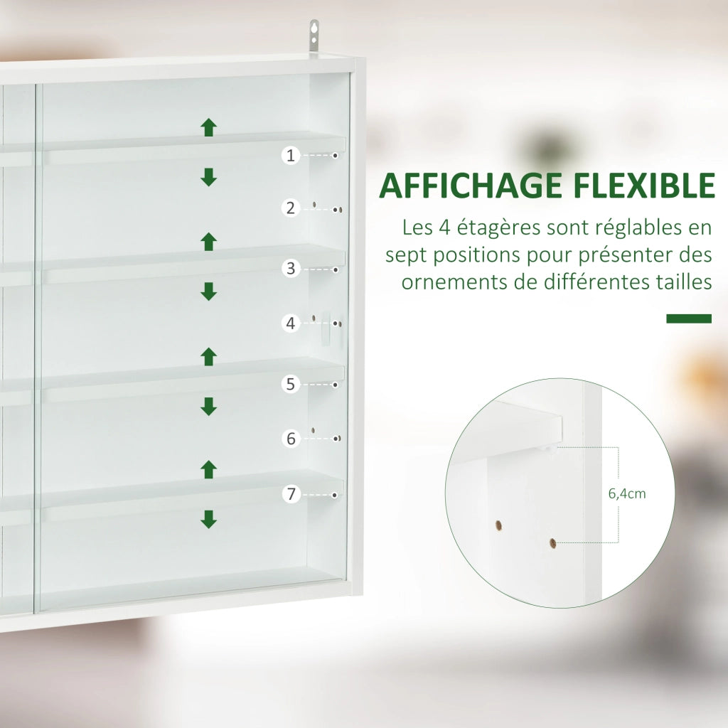 Libreria a muro ¨C zephmum ¨C 80x60x9.5 cm bianco