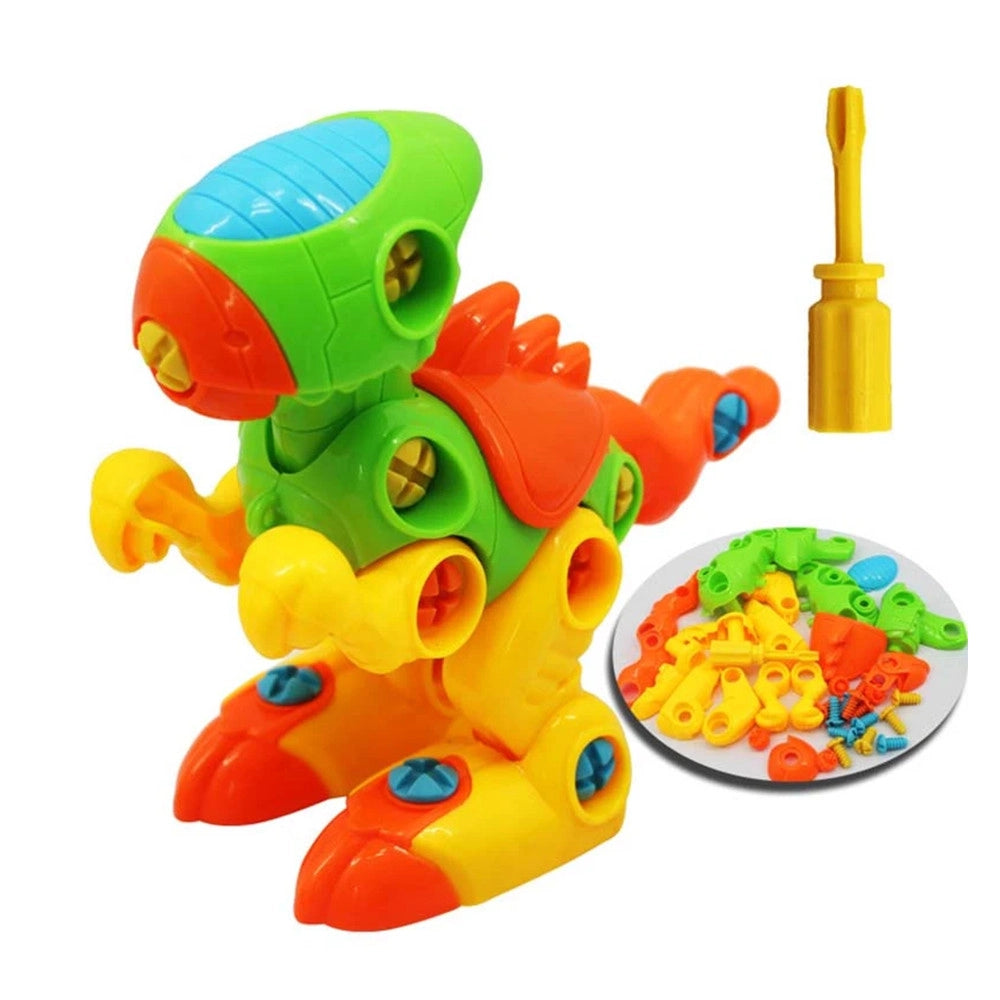 Trade Shop - Dinosauro Tirannosauro Smonta E Rimonta Con N.2 Attrezzi Gioco Educativo Bambini -