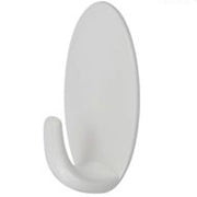 Trade Shop - Set 2pz Ganci Appendini Adesivi Parete Casa Cucina Bagno Attaccapanni Ovali 59676 -