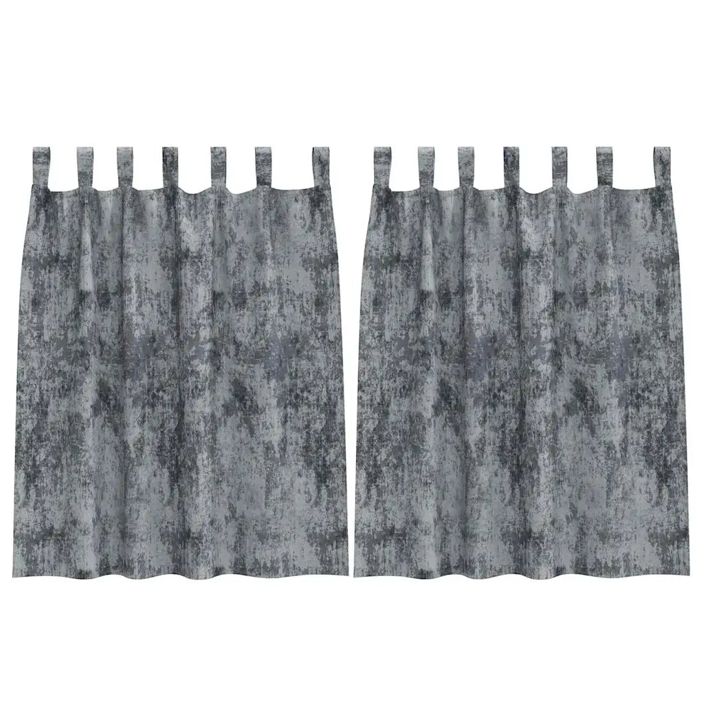 Tende in Velluto 2 pcs Grigio Argento 140 x 140 cm Velluto 4107718