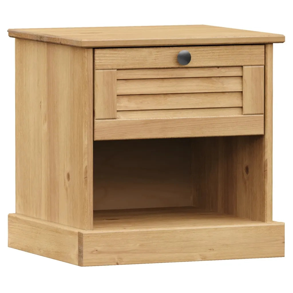 Comodino | Armadio da Notte | Mobiletto da notte VIGO 42x35x42 cm in Legno Massello di Pino