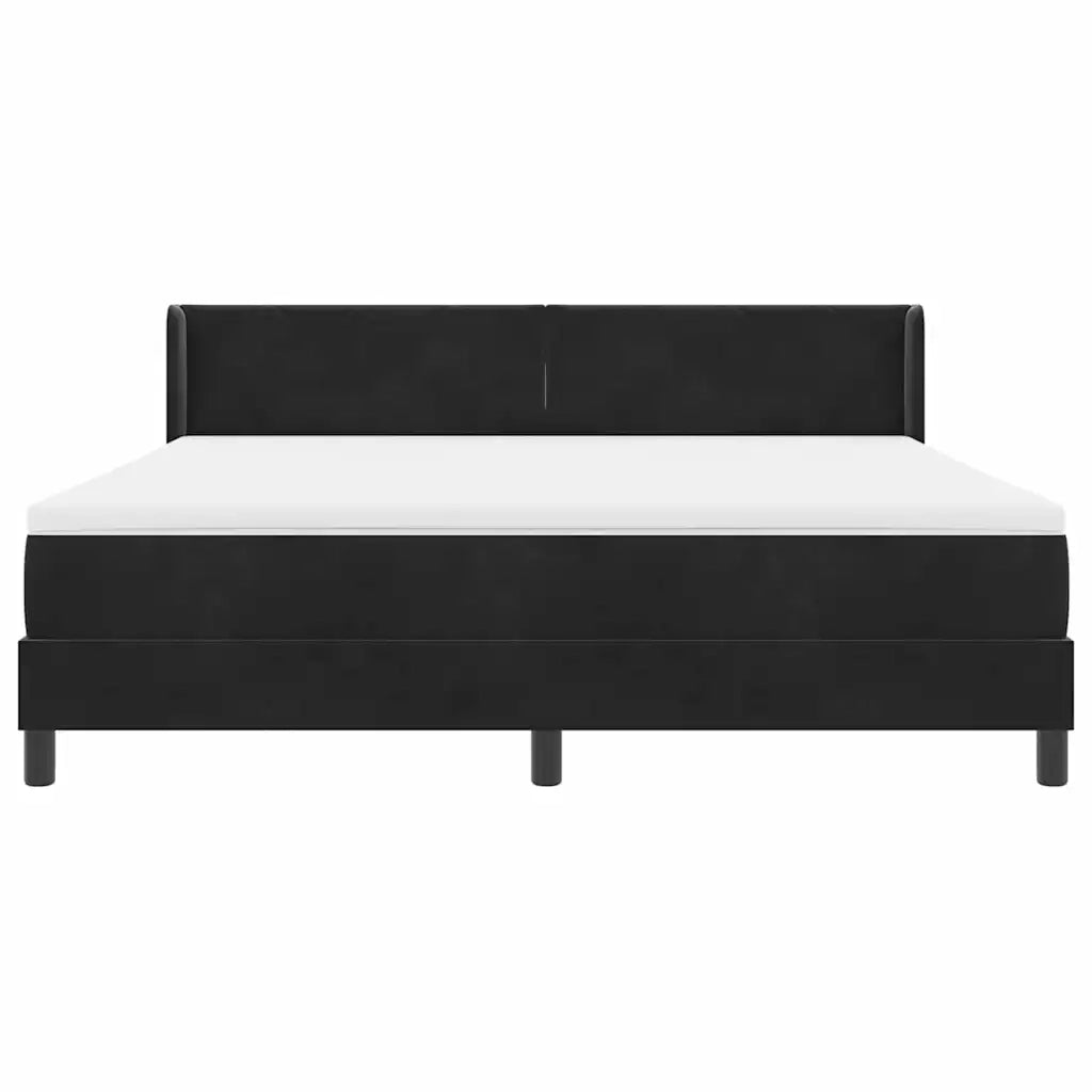 Letto a molle con testiera Nero 200 x 180 cm Velluto 3341536
