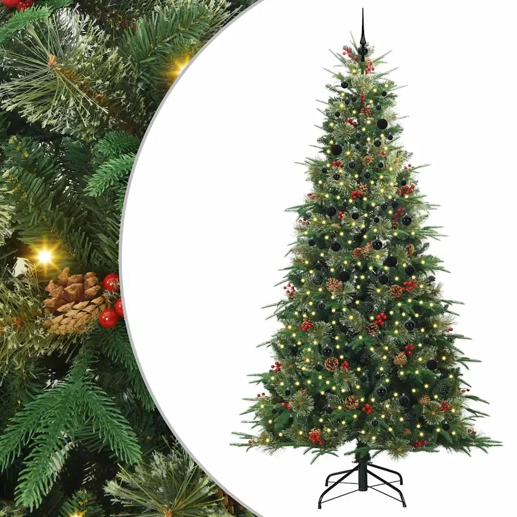 Albero di Natale Artificiale con Rami Pieghevoli Verde 240 cm