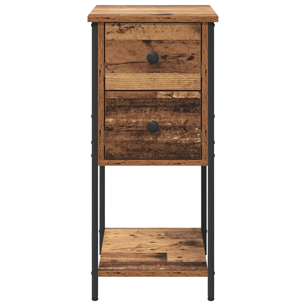 vidaXL Armadio da Notte 2 pcs Legno vecchio 32 x 42 x 70 cm