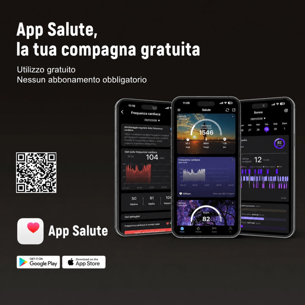 Smartwatch Orologio connesso con display nascosto; monitoraggio 24 ore su 24 della salute: battito cardiaco; HRV; SpO2 e sonno; 2 braccialetti; app gratuita per iOS e Android - rosa