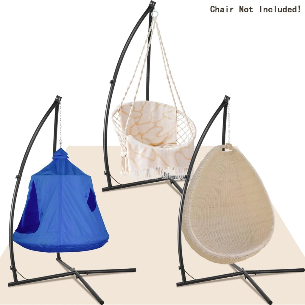 Supporto per Amaca da Giardino, per Amaca Regolabile, Max. 110kg, Supporto per Sedia Amaca in Ferro, per Balcone, Giardino