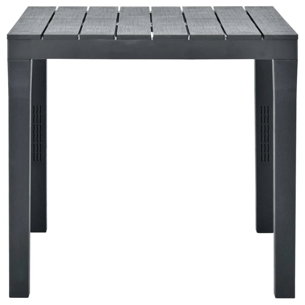 Tavolo da Giardino Antracite 78x78x72 cm in Plastica 48784