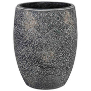Vaso in fibra di vetro grigio 32x32x39,5 cm