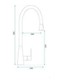 Rubinetto Da Cucina Rea Mild Black Mat