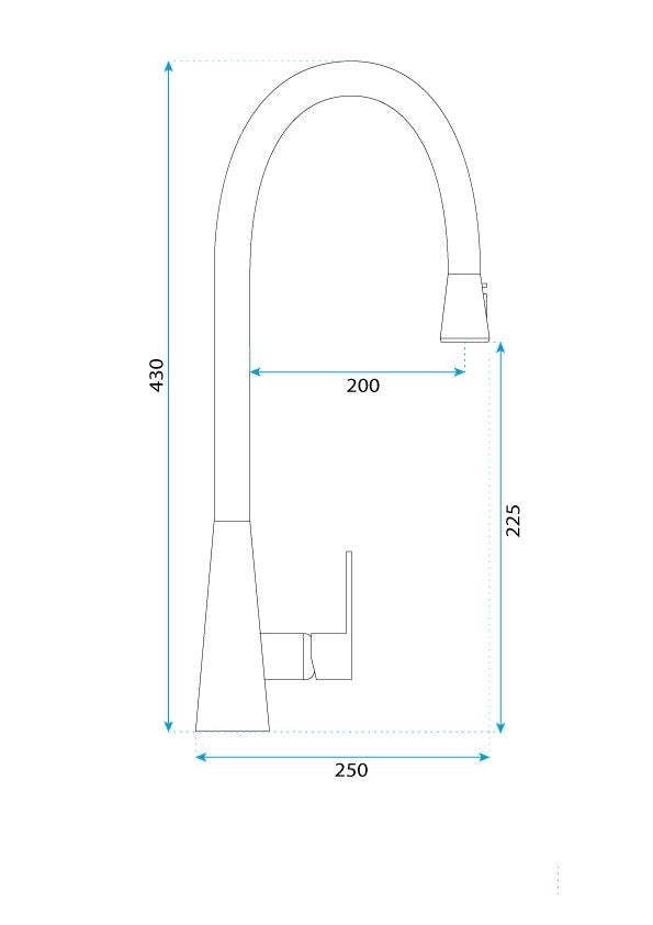 Rubinetto Da Cucina Rea Mild Black Mat