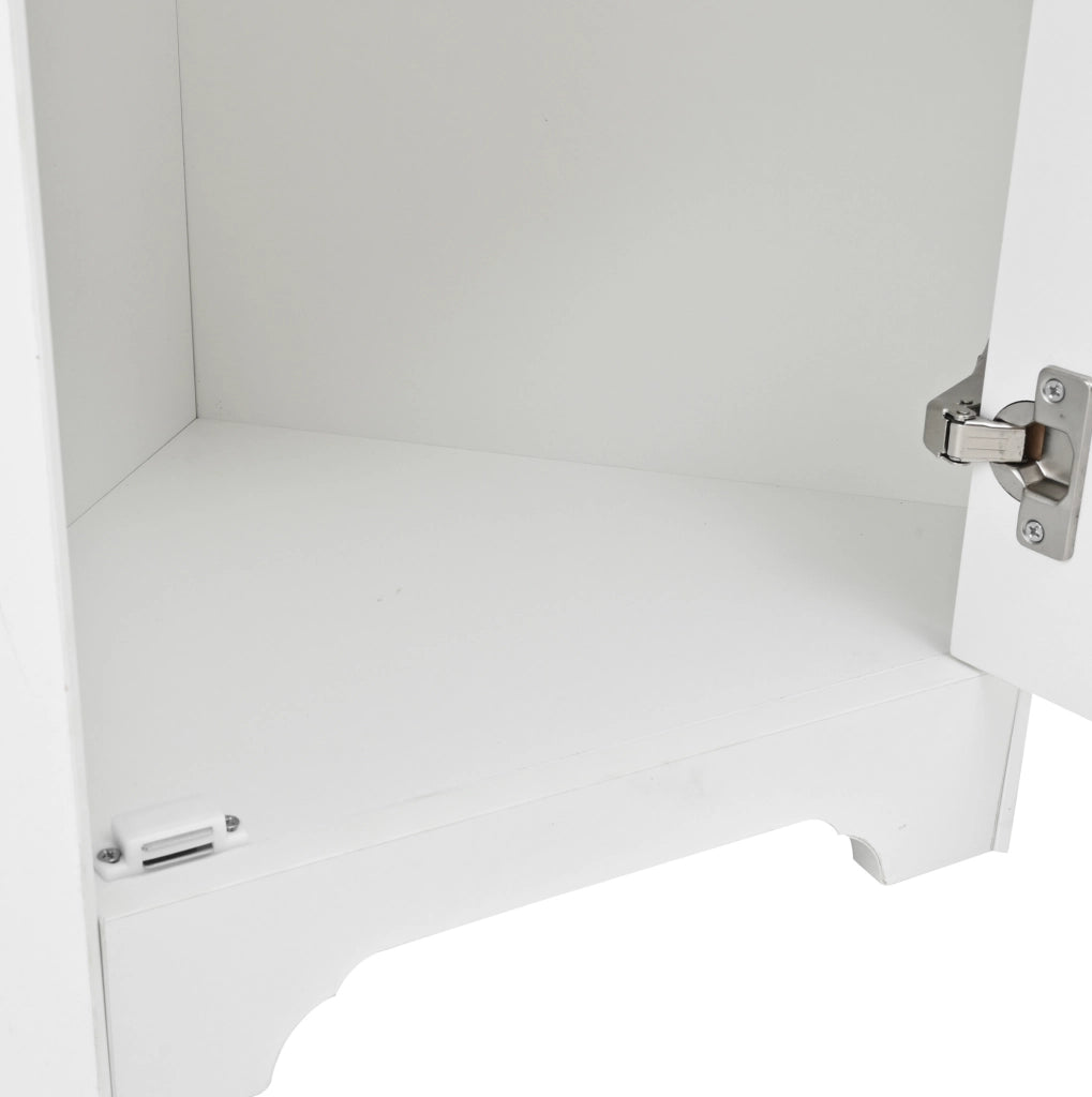 Mobile bagno freestanding con lavabo in ceramica 59x42;5x90;5 cm; MDF bianco