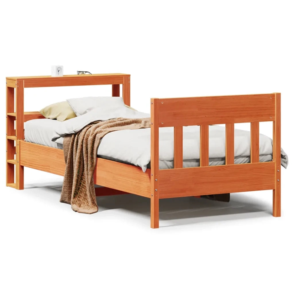 vidaXL Letto senza Materasso Marrone Cera 75x190 cm in Legno di Pino