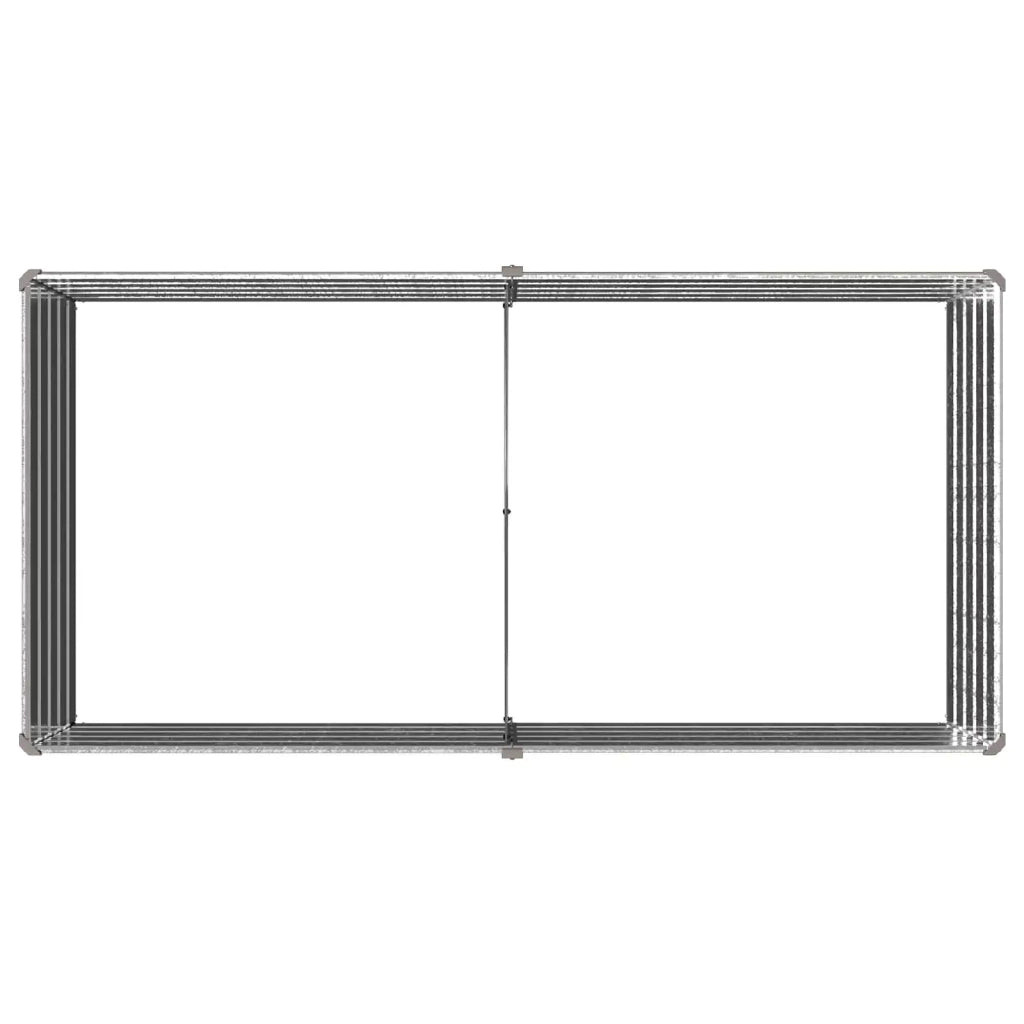 Letto rialzato da giardino Argento 160 x 80 x 55 cm 8006401