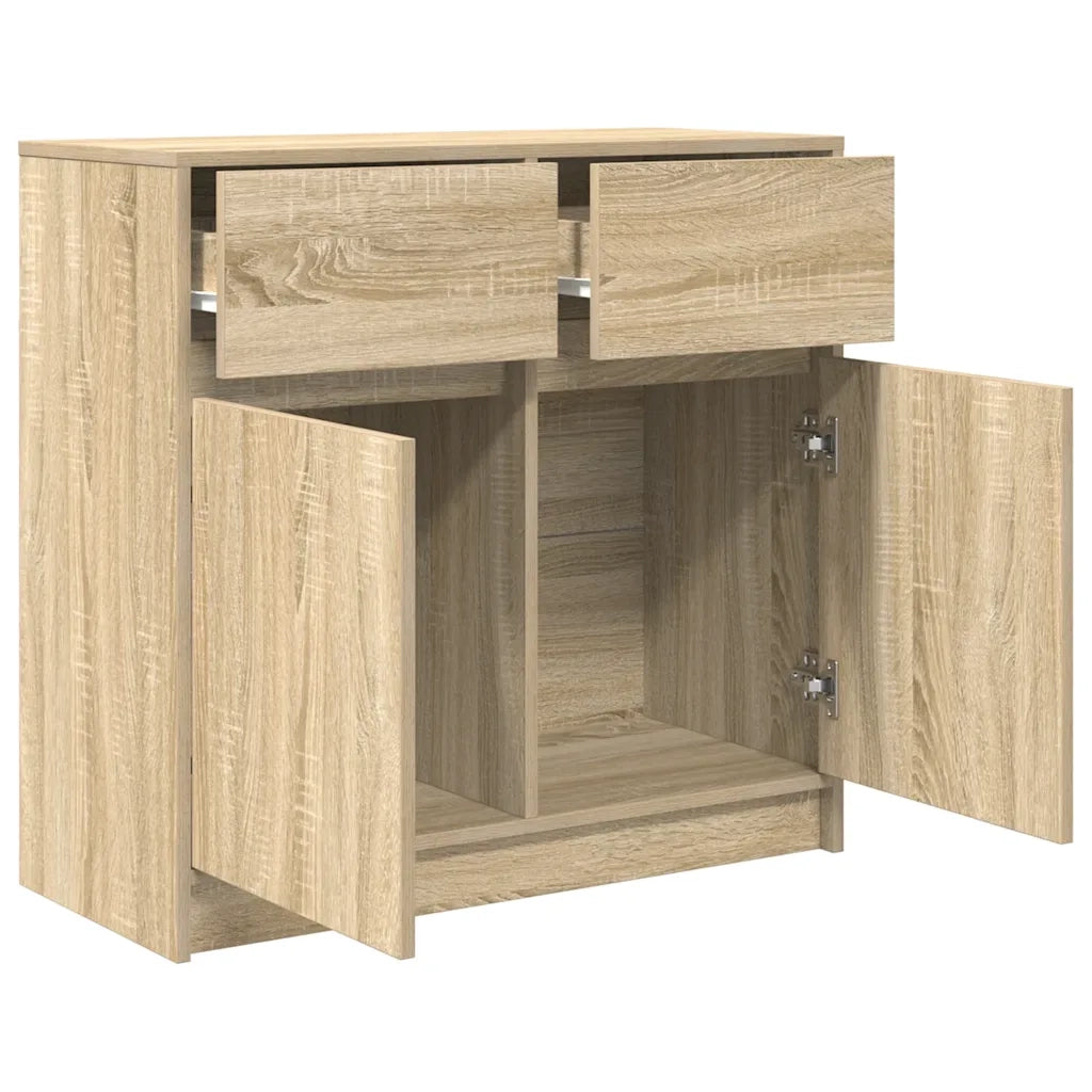 Credenza | Madia | Buffet da pranzo | Armadio da pranzo con Cassetto Rovere Sonoma 80x34x76 cm in Truciolato