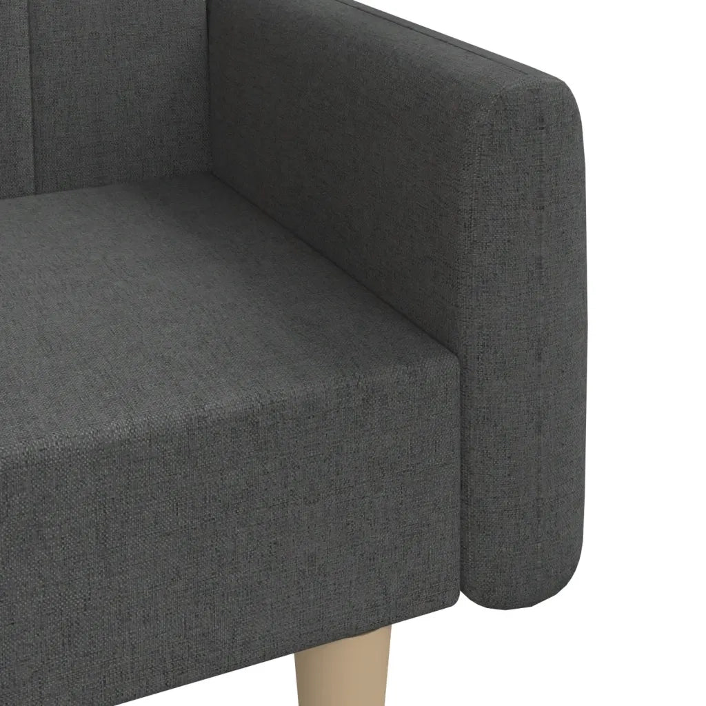 Divano Letto a 2 Posti-Sofa Letto 2 Posti-Daybed Grigio Scuro in Tessuto 370805