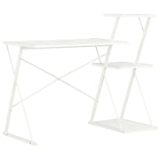 Scrivania da ufficio postazione di lavoro mobile per computer scrivania da studio con ripiano 116 x 50 x 93 cm bianco 02_0023476