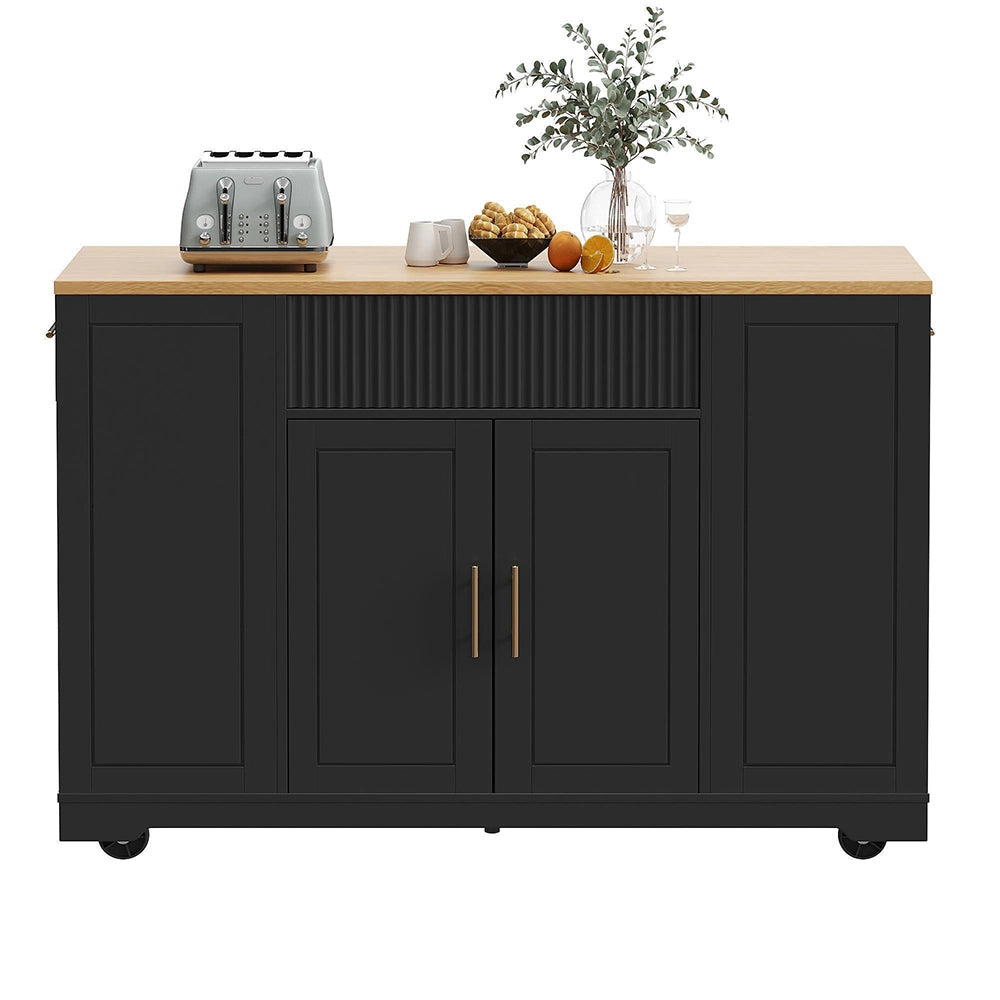 Isola cucina con pattumiera - Xylo - 120x50x92cm regolabile