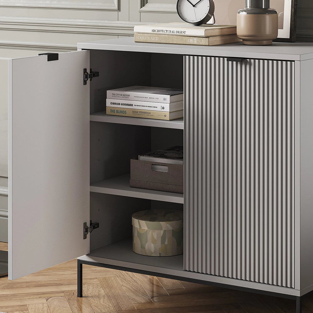 Vicco Cassettiera per camera da letto Grigio 42 x 81.2 cm con 2 porte