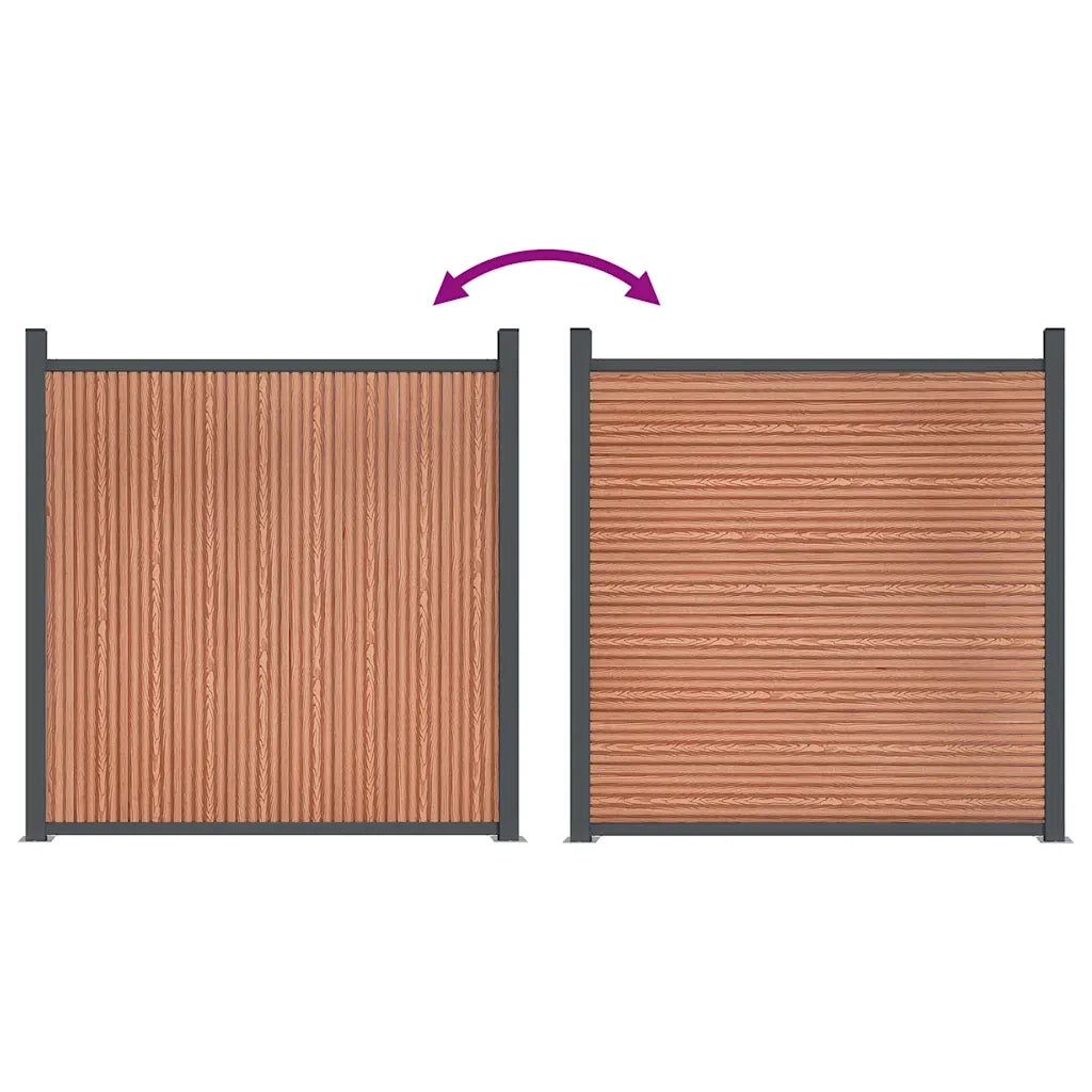 Pannello di Recinzione Marrone 526x186 cm in WPC 3282800