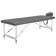 Lettino da massaggio a 4 sezioni con struttura in acciaio inox 186 x 68 cm antracite 02_0001799