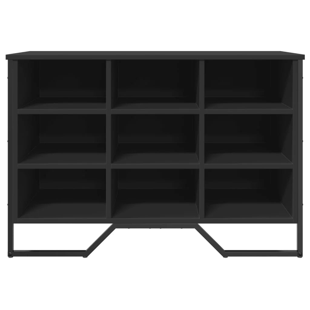 Scarpiera mobiletto portascarpe mobile per ingresso/corridoio/soggiorno 90 x 38 x 61,5 cm legno ingegnerizzato Nero 02_0022030