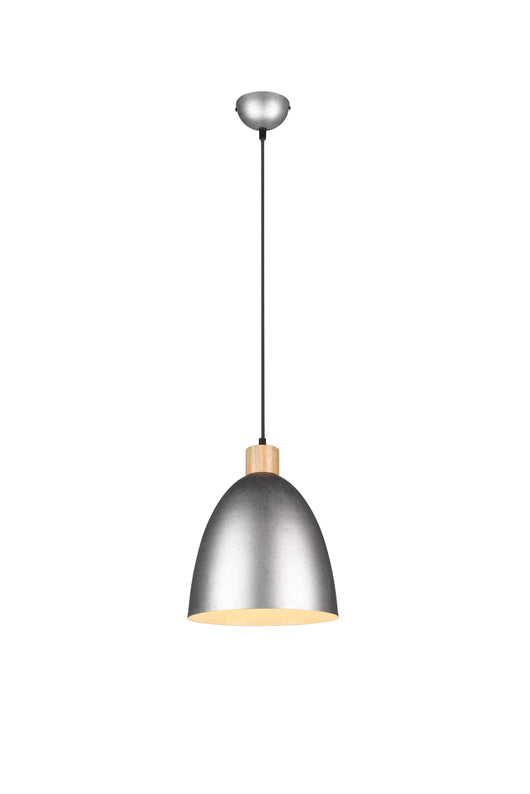 Lampada a Sospensione da Interno  E27 in Metallo Nickel Anticato