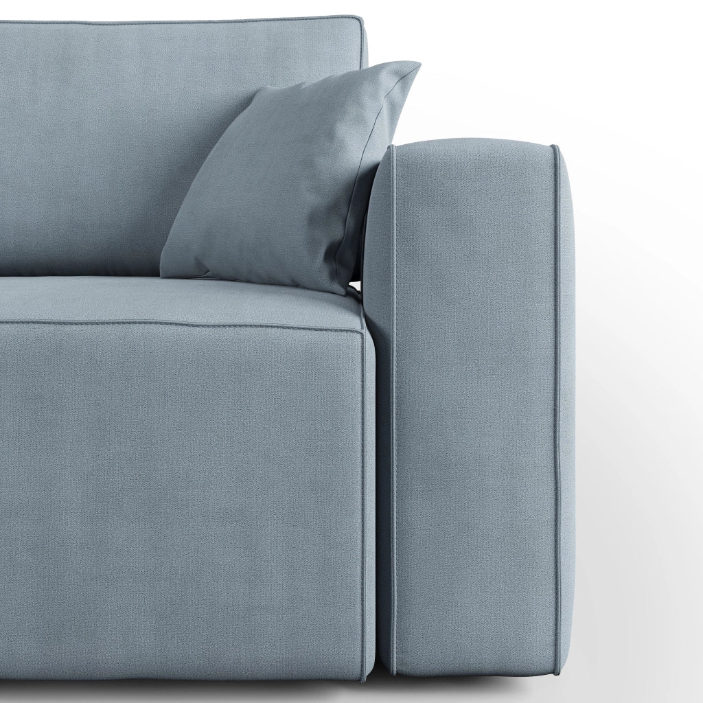 Morfeo Divano in tessuto impermeabile 215 cm azzurro