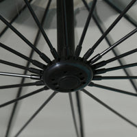 Ombrellone da Giardino Ø2,96m in Metallo e Poliestere Grigio