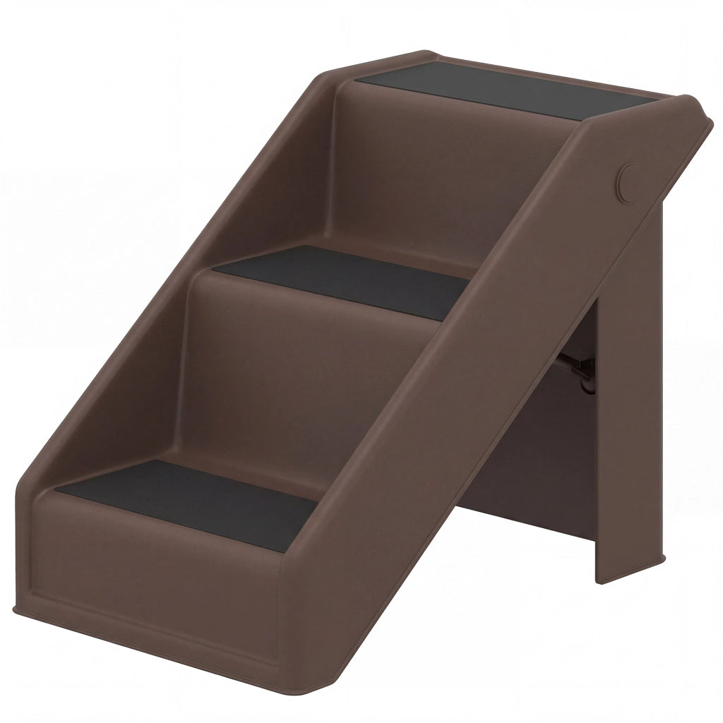 Scala per cani a 3 gradini ¨C Zephmum ¨C Marrone 36.5 cm