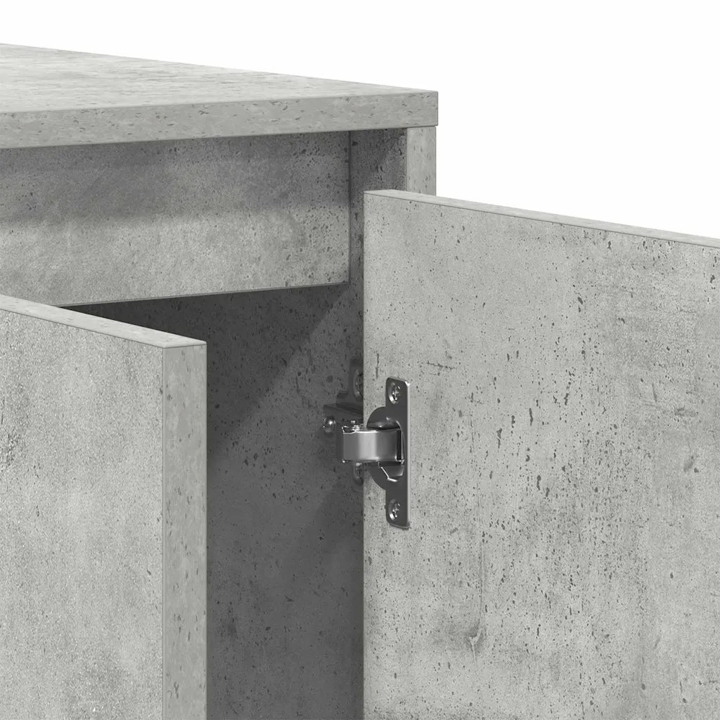 Credenza | Madia | Buffet da pranzo | Armadio da pranzo Grigio cemento 120 x 41 x 75 cm Legno multistrato