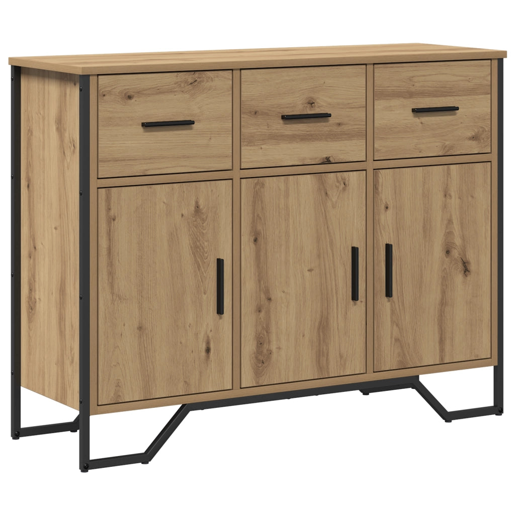 Credenza in Rovere Artisan 97x32.5x74.5 cm Legno Ingegnerizzato
