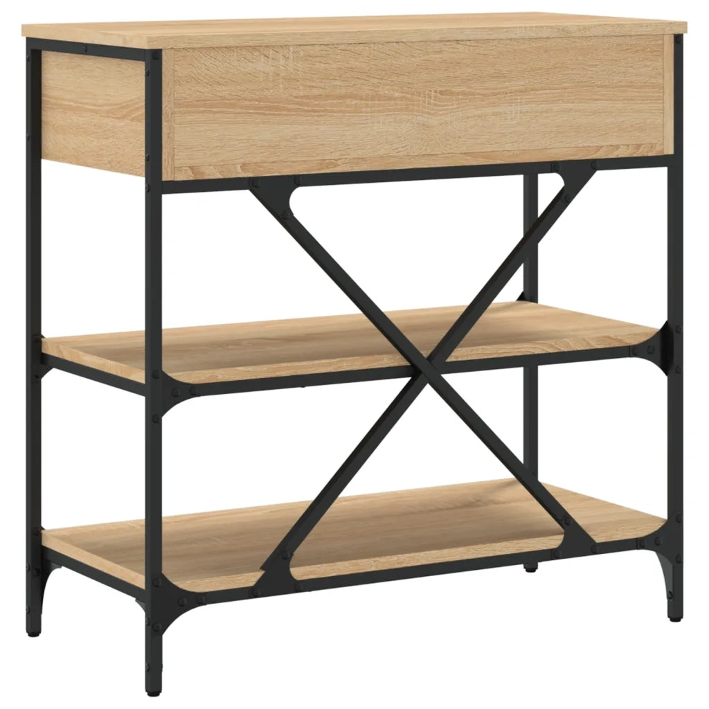 Tavolino Consolle-Tavolino da soggiorno-Tavolo Rovere Sonoma 75x34,5x75cm Legno Multistrato 251720