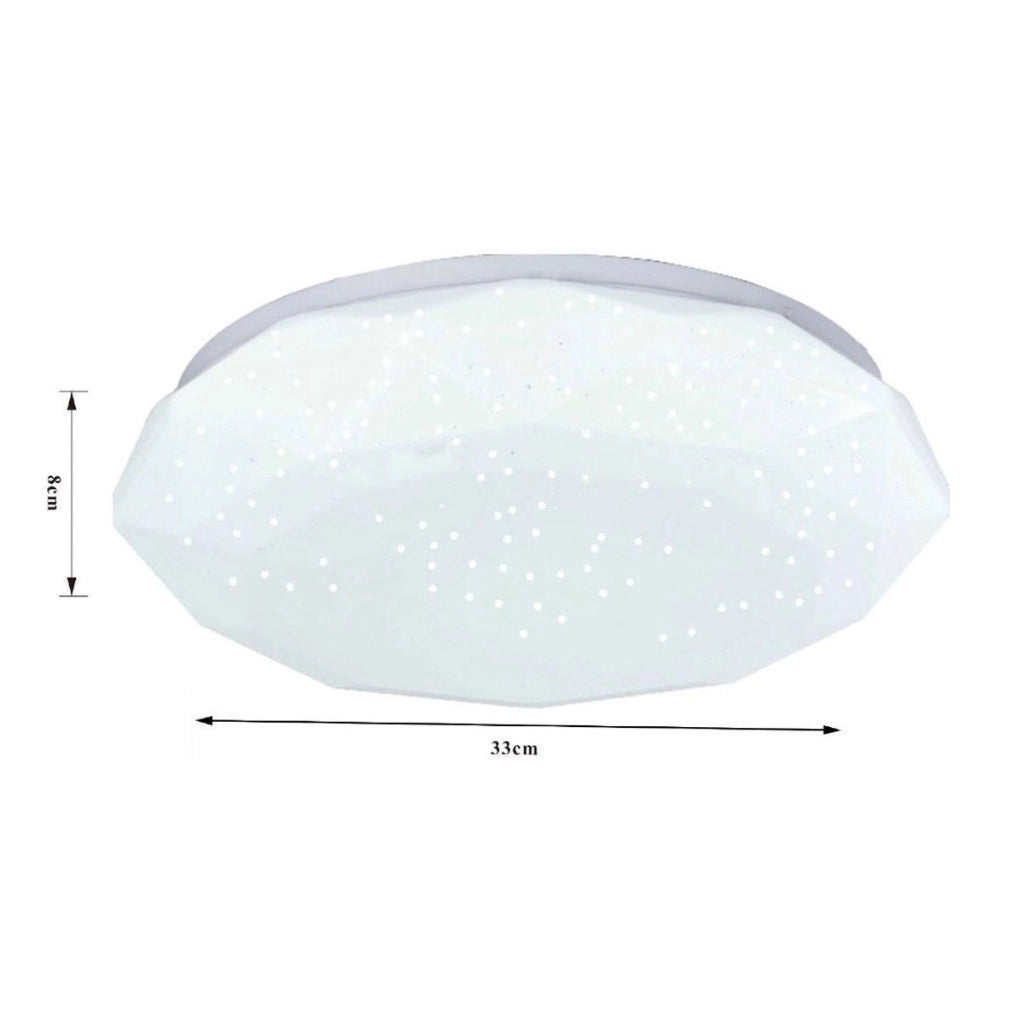PLAFONIERA LED 36W 3000K-4000K-6500K LUCE REGOLABILE STILE DIAMANTE 31598
