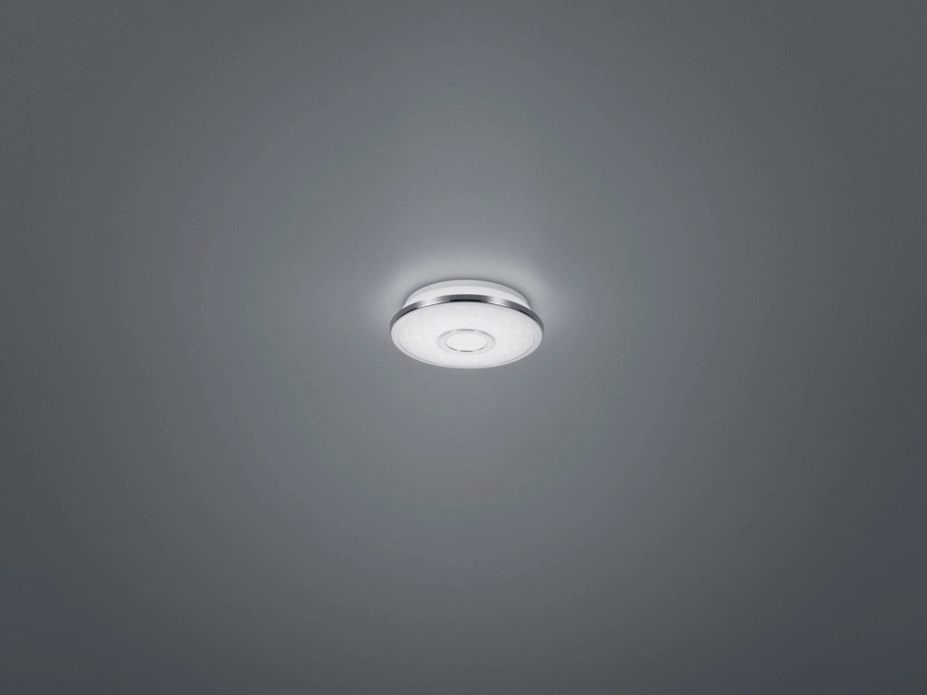 OSAKA PLAFONIERA LED ROTONDA EFFETTO CIELO STELLATO 12W 1160lm, 3000K D. 21CM DIMMERABILE