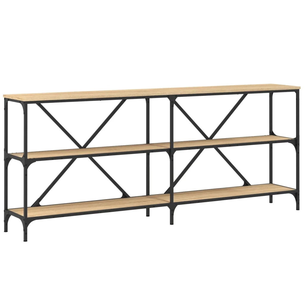 Tavolo Consolle | Tavolo d'Ingresso Rovere Sonoma 180x30x75 cm Multistrato e Ferro