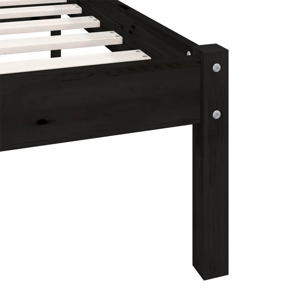Giroletto in Legno Massello Nero 75x190 cm Small Single 810046